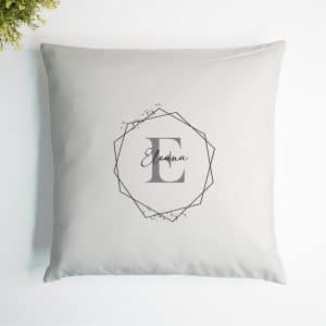 Personalised Pillow- Geometric Initial and Name
