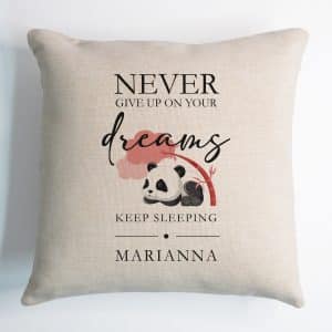 Personalised Pillow Linen- Keep Sleeping Panda with Name
