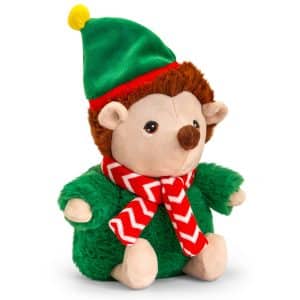 Keeleco Hedgehog in Christmas outfit- Green 25cm