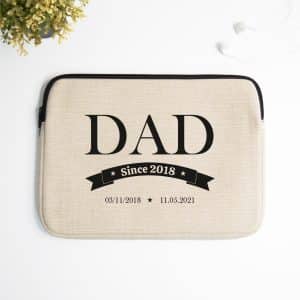 Personalised Laptop Case- Dad since with Dates