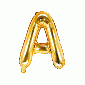 Foil Balloon Letter   A  , 35cm, gold