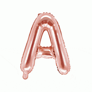 Foil Balloon Letter   A  , 35cm, rose gold