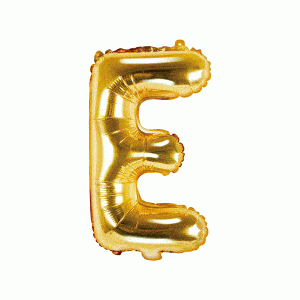 Foil Balloon Letter   E  , 35cm, gold