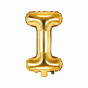Foil Balloon Letter   I  , 35cm, gold