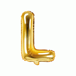 Foil Balloon Letter   L  , 35cm, gold