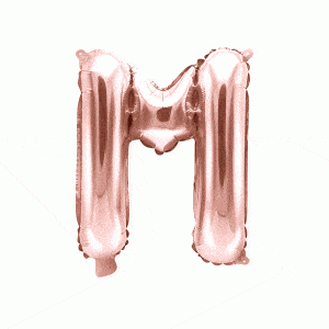 Foil Balloon Letter   M  , 35cm, rose gold