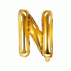 Foil Balloon Letter   N  , 35cm, gold