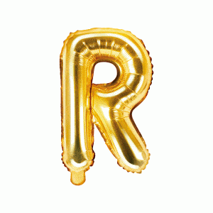 Foil Balloon Letter   R  , 35cm, gold