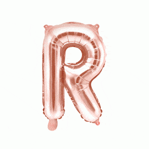Foil Balloon Letter   R  , 35cm, rose gold