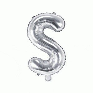 Foil Balloon Letter   S  , 35cm, silver