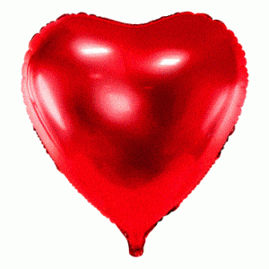 Foil balloon Heart, 68x72cm, red 1ctn/50pc.