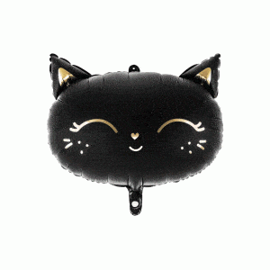Foil Balloon Cat, 48x36cm, black 1ctn/50pc.
