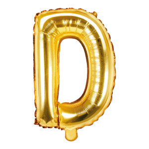 Foil Balloon Letter   D  , 35cm, gold