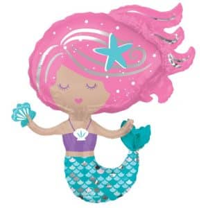 1073- S/Shape Shimmering Mermaid  73 x 76 cm