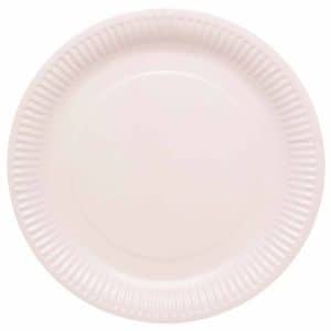 Marshmallow Round Paper 8 Plates 23cm
