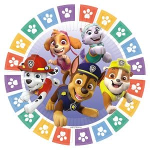 Paw Patrol 2022  8 Plates Round Paper 23 cm