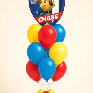 Helium Balloon Bouquet with 9 latex and Chase