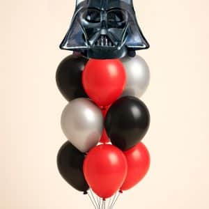 Helium Balloon Bouquet with 9 latex and Darth Vader