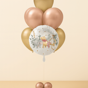 Helium Balloon Bouquet with 6 latex and Winne the Pooh Foil balloon