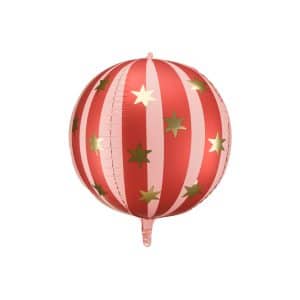 Foil balloon Starry ball, 75 cm, red 1ctn/50pc.