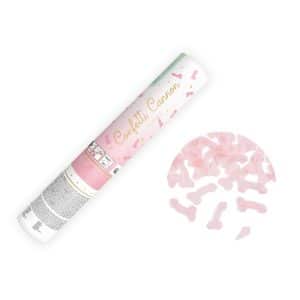 Tube with Confetti Penises, light pink, 20cm