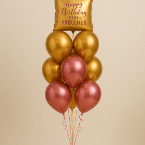 Helium Balloon Bouquet with 9 latex and Shape