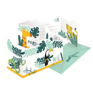 8 Invitations & Envelopes Get Wild