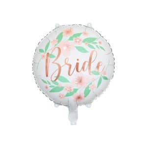 Foil balloon Flower Bride 45cm, white